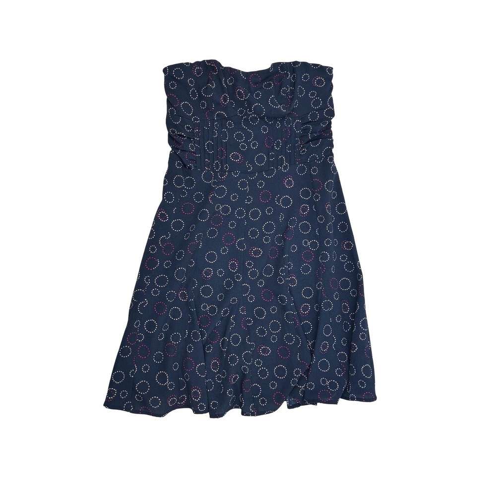 American Eagle Womens Blue Strapless Dress Babydoll Size 6 Preppy Milkmaid Fairy